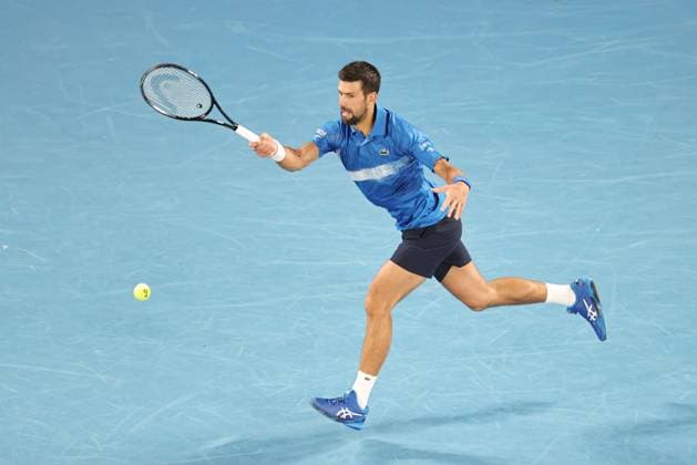 Novak Djokovic, SRB, during second round of 2025 Australian Open in Melbourne, 15 01 2025; -