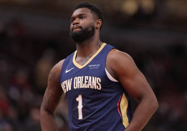 CHICAGO, IL - JANUARY 14: Zion Williamson 1 of the New Orleans Pelicans lines up for free throw during the first half against the Chicago Bulls on January 14, 2025 at the United Center in Chicago, Illinois. (Photo by Melissa Tamez Icon Sportswire) NBA, Basketball Herren, USA JAN 14 Pelicans at Bulls EDITORIAL USE ONLY Icon250114066