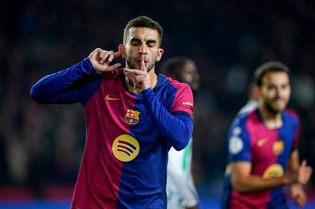 Sport Themen der Woche KW03 Sport Bilder des Tages ESP: FC Barcelona, Barca - Real Betis. Copa del Rey, Round of 16. Ferran Torres of FC Barcelona celebrates the 4-0 during Copa del Rey match, Round of 16, between FC Barcelona and Real Betis played at Lluis Companys Stadium on January 15, 2025 in Barcelona, Spain. Sergio Ruiz Imago Copyright: xSergioxRuizx xImagox PS_250115_BAR_BET_053