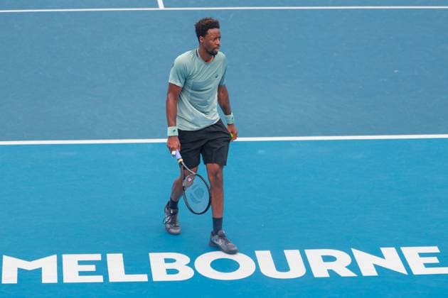 Gael Monfils, Australian Open 2024, Melbourne Park, Melbourne, Victoria, Australia. Copyright: xJuergenxHasenkopfx
