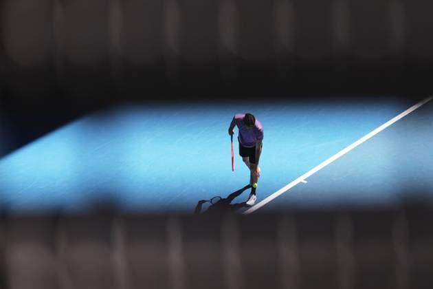 Taylor Fritz of USA serves Australian Open, Day Five, Tennis, Melbourne Park, Melbourne, Australia - 16 Jan 2025  Copyright: xRachelxBach Shutterstockx 15102640cb