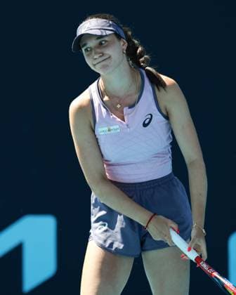 Eva Lys reagiert veraergert, Aerger, enttaeuscht, Enttaeuschung, Emotion, Australian Open 2024, Melbourne Park, Melbourne, Victoria, Australia. Copyright: xJuergenxHasenkopfx