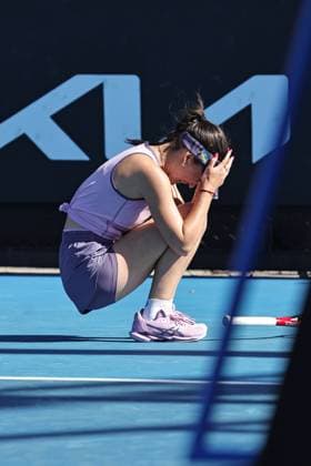 Eva Lys, GER, after second round of 2025 Australian Open in Melbourne, 16 01 2025; -