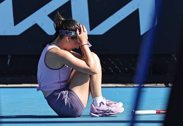 Eva Lys, GER, after second round of 2025 Australian Open in Melbourne, 16 01 2025; -