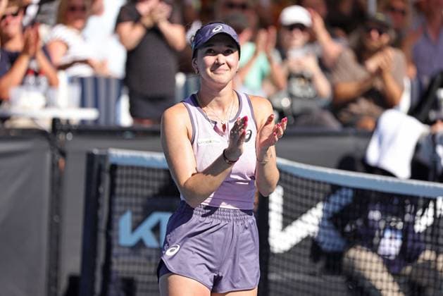 Eva Lys, GER, after second round of 2025 Australian Open in Melbourne, 16 01 2025; -