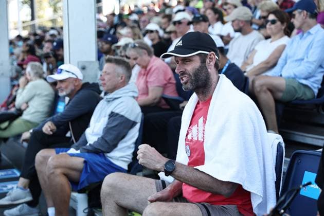 Vladimir Lys, GER, coach of Eva Lys, during second round of 2025 Australian Open in Melbourne, 16 01 2025; -