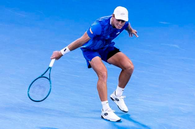 MELBOURNE, VIC - JANUARY 16: Tristan Schoolkate of Australia in action during Round 2 of the 2025 Australian Open on January 16 2025, at Melbourne Park in Melbourne, Australia. (Photo by Jason Heidrich Icon Sportswire) TENNIS: JAN 16 Australian Open EDITORIAL USE ONLY Icon250116187
