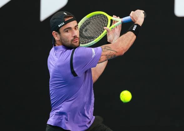 Matteo Berrettini (ITA), Australian Open 2024, Melbourne Park, Melbourne, Victoria, Australia. Copyright: xJuergenxHasenkopfx