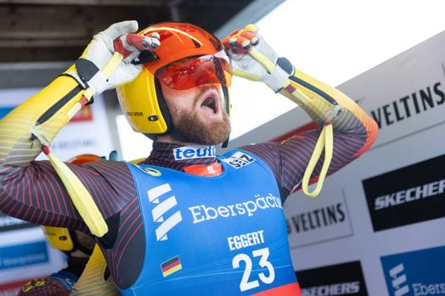 Sport Themen der Woche KW03 Sport Bilder des Tages photographer: FIL Michael Kristen 16.01.2025 6. FIL Eberspächer Luge World Cup and 56. European Championships, VELTINS Ice Arena Winterberg, Nordrhein-Westfalen (GER), WC Germany, training, picture: Toni Eggert, Florian Müller (GER) *** photographer FIL Michael Kristen 16 01 2025 6 FIL Eberspächer Luge World Cup and 56 European Championships, VELTINS Ice Arena Winterberg, Nordrhein Westfalen GER , WC Germany, training, picture Toni Eggert, Florian Müller GER