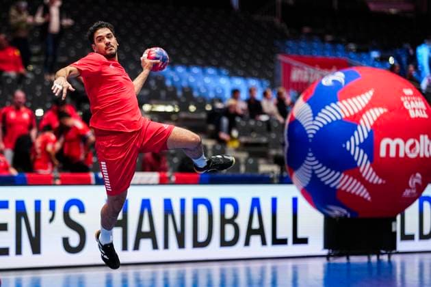 Handball World Championship 2025 Men Spain Chile Fornebu 20250116 Chilean Rodrigo Salinas during the World Championship match in handball between Spain and Chile in Unity Arena Photo Beate Oma Dahle NTB Fornebu Norway EDITORIAL USE ONLY RESTRICTED USE FOR BETTING COMPANIES  Copyright: xBeatexOmaxDahlex xNTBx