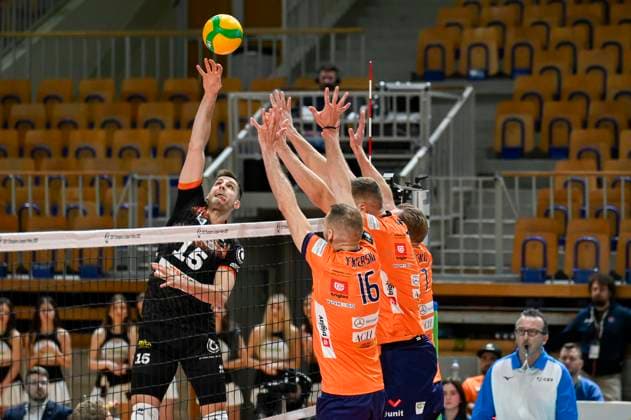 Reichert M. Volleyball 16.01.2025 ACH Volley - Berlin Volleys, European Champions League, Round 5, Tivoli, Ljubljana, Slovenia  Copyright: xNikxErikxNeubauerx 1601nen_12