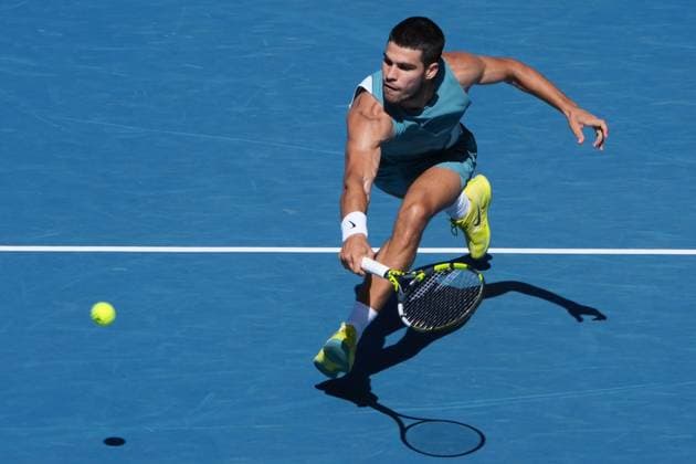 Tennis 2025: Australian Open Day 6 January 17, 2025: 3rd seed CARLOS ALCARAZ of Spain in action against NUNO BORGES of Portugal on Rod Laver Arena in a Men s Singles 3rd round match on day 6 of the 2025 Australian Open in Melbourne, Australia. Sydney Low Cal Media(Credit Image: Â Sydney Low Cal Sport Media) Melbourne Victoria Australia EDITORIAL USE ONLY Copyright: xx ZUMA-20250117_faf_c04_043.jpg SydneyxLowx csmphotothree345535