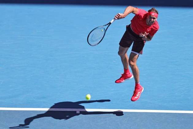 Alexander Zverev, GER, during third round of 2025 Australian Open in Melbourne, 17 01 2025; -