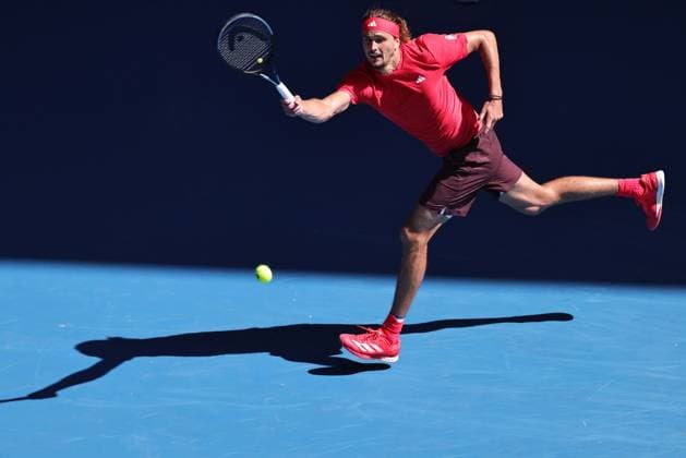 Alexander Zverev, GER, during third round of 2025 Australian Open in Melbourne, 17 01 2025; -