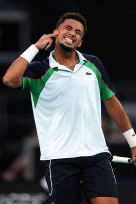 Arthur Fils celebrates during his third round match Australian Open, Day Six, Tennis, Melbourne Park, Melbourne, Australia - 17 Jan 2025  Copyright: xEllaxLing Shutterstockx 15102041di