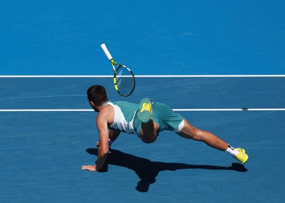 Carlos Alcaraz (ESP), Australian Open 2025, Melbourne Park, Melbourne, Victoria, Australia.. Copyright: xJuergenxHasenkopfx