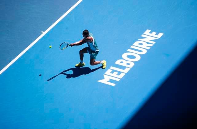 (250117) -- MELBOURNE, Jan. 17, 2025 -- Carlos Alcaraz hits a return during the men s singles third round match between Carlos Alcaraz of Spain and Nuno Borges of Portugal at Australian Open tennis tournament in Melbourne, Australia, Jan. 17, 2025. ) (SP)AUSTRALIA-MELBOURNE-TENNIS-AUSTRALIAN OPEN-DAY 6 MaxPing 