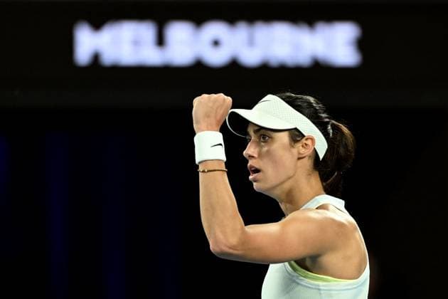 TENNIS AUSTRALIAN OPEN, Olga Danilovic of Serbia reacts during her round three match against Jessica Pegula of USA during the 2025 Australian Open at Melbourne Park in Melbourne, Friday, January 17, 2025. ( NO ARCHIVING, EDITORIAL USE ONLY, NO USE IN BOOKS WITHOUT CONSENT MELBOURNE VICTORIA AUSTRALIA  Copyright: xJAMESxROSSx 20250117180079800341