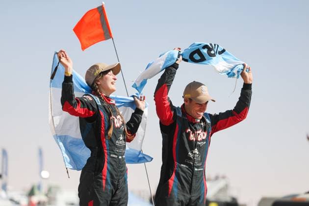 DAKAR 2025 - STAGE 12 301 CAVIGLASSO Nicolas (arg), PERTEGARINI Valentina (arg), Taurus, Team BBR, FIA W2RC, Challenger T3, portrait during the Stage 12 of the Dakar 2025 on January 17, 2025 around Subaytah, Saudi Arabia - SubaytahSaudi Arabia  Copyright: xANTONINxVINCENTx