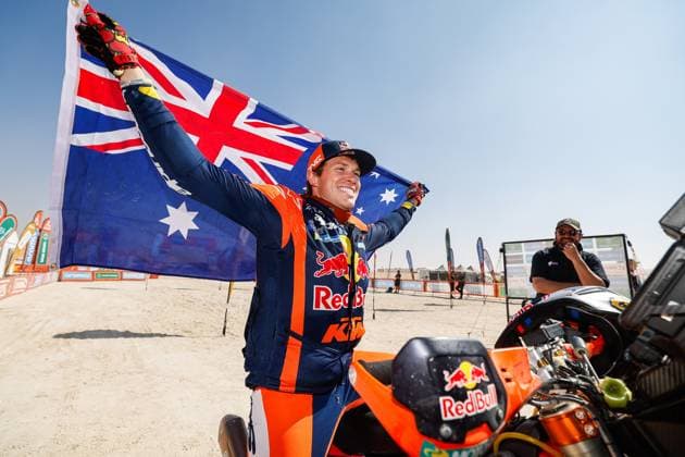 DAKAR 2025 - STAGE 12 SANDERS Daniel (aus), KTM, Red Bull KTM Factory Racing, FIM W2RC, RallyGP, portrait during the Stage 12 of the Dakar 2025 on January 17, 2025 around Subaytah, Saudi Arabia - SubaytahSaudi Arabia  Copyright: xFREDERICxLExFLOCxHx