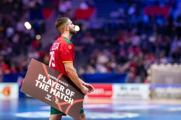 250117 Martim Costa of Portugal after the 2025 IHF World Men s Handball Championship match between Portugal and Brazil on January 17, 2025 in Oslo. Photo: Mathias Bergeld BILDBYRAN kod MB MB1057 handball handboll handball ihf 2025 world mens handball championship handbolls-vm vm portugal brasilien brazil 2025 ihf world mens handball championship 4 bbeng Copyright: MATHIASxBERGELD BB250117MB056