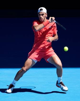 Tennis 2025: Australian Open Day 7 January 18, 2025: 31st seed FRANCISCO CERUNDOLO of Argentina in action against 8th seed ALEX DE MINAUR of Australia on Rod Laver Arena in a Men s Singles 3rd round match on day 7 of the 2025 Australian Open in Melbourne, Australia. Sydney Low Cal Media(Credit Image: Â Sydney Low Cal Sport Media) Melbourne Victoria Australia EDITORIAL USE ONLY Copyright: xx ZUMA-20250118_faf_c04_041.jpg SydneyxLowx csmphotothree345685