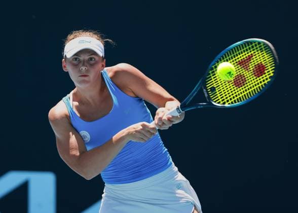 Sport Bilder des Tages Eva Bennemann (GER), Maedchen Einzel Girls Singles, Australian Open 2025, Melbourne Park, Melbourne, Victoria, Australia. Copyright: xJuergenxHasenkopfx