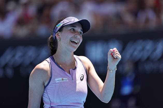 Eva Lys, GER, after third round of 2025 Australian Open in Melbourne, 18 01 2025; -