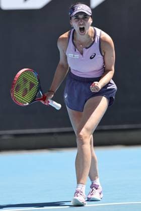 Eva Lys, GER, after third round of 2025 Australian Open in Melbourne, 18 01 2025; -