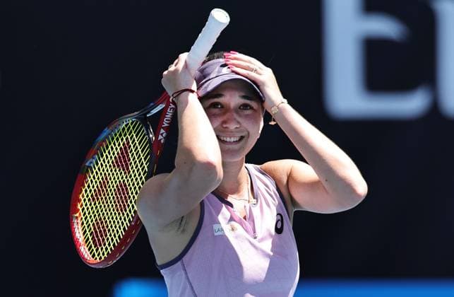 Sport Themen der Woche KW03 Sport Bilder des Tages Eva Lys, GER, after third round of 2025 Australian Open in Melbourne, 18 01 2025; - *** Eva Lys, GER, after third round of 2025 Australian Open in Melbourne, 18 01 2025 