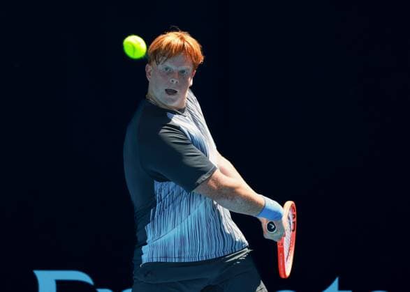 Jamie Mackenzie (GER), Jungen Einzel Boys Singles, Australian Open 2025, Melbourne Park, Melbourne, Victoria, Australia. Copyright: xJuergenxHasenkopfx