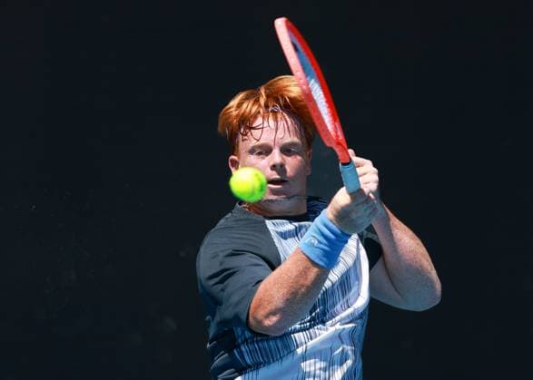 Jamie Mackenzie (GER), Jungen Einzel Boys Singles, Australian Open 2025, Melbourne Park, Melbourne, Victoria, Australia. Copyright: xJuergenxHasenkopfx