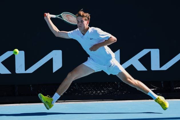 Tom Sickenberger (GER), Jungen Einzel Boys Singles, Australian Open 2025, Melbourne Park, Melbourne, Victoria, Australia. Copyright: xJuergenxHasenkopfx