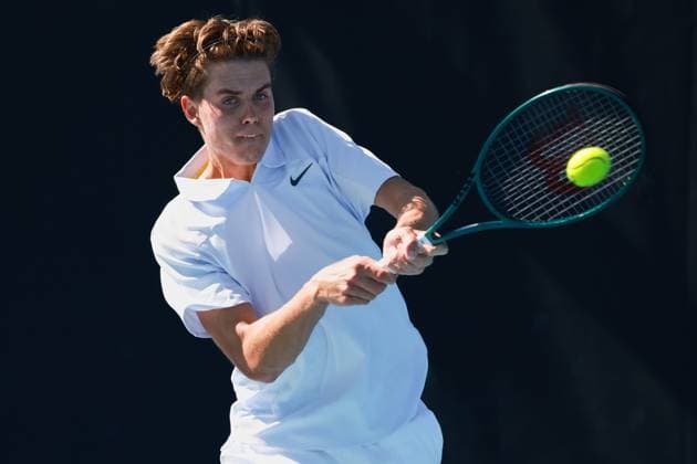 Tom Sickenberger (GER), Jungen Einzel Boys Singles, Australian Open 2025, Melbourne Park, Melbourne, Victoria, Australia. Copyright: xJuergenxHasenkopfx