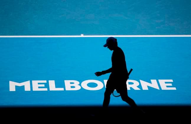 (250118) -- MELBOURNE, Jan. 18, 2025 -- Alex de Minaur reacts during the men s singles 3rd round match between Alex de Minaur of Australia and Francisco Cerundolo of Argentina at Australian Open tennis tournament in Melbourne, Australia, Jan. 18, 2025. ) (SP)AUSTRALIA-MELBOURNE-TENNIS-AUSTRALIAN OPEN-DAY 7 MaxPing 