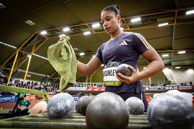 Sport Themen der Woche KW03 Sport Bilder des Tages Indoor Meeting Dortmund; Dortmund, 18.01.2025 Yemisi Ogunleye (GER MTG Mannheim); Indoor Meeting Dortmund im Rahmen der World Athletics Indoor Tour (Bronze) in der Helmut-Körnig-Halle in Dortmund (Deutschland) am 18.01.2025. Copyright: xBEAUTIFULxSPORTS AxelxKohringx
