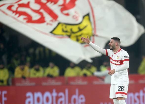 Sport Themen der Woche KW03 Sport Bilder des Tages Torjubel 4:0 Stuttgart, Torschütze Deniz Undav (VfB) . Fussball: 1. Bundesliga : Saison 24 25: VfB Stuttgart - SC Freiburg, Fussball Bundesliga, 18.01.2025. *** Goal celebration 4 0 Stuttgart, Goalscorer Deniz Undav VfB Sport Football 1 Bundesliga Season 24 25 VfB Stuttgart SC Freiburg, Soccer Bundesliga, 18 01 2025