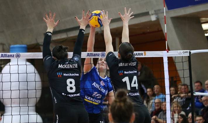 BAU 18.01.2025 Stuttgart Volleyball Allianz MTV Stuttgart vs. Ladies in Black Aachen, Jolien Knollema (Stuttgart, Mitte)