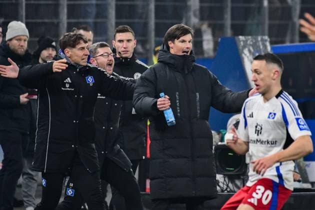 Co - Trainer Loic Fave Trainer Merlin Polzin ( HSV ) Deutschland , Hamburg , Volksparkstadion , Fussball , 2 . Bundesliga , Hamburger SV - 1 FC Koeln