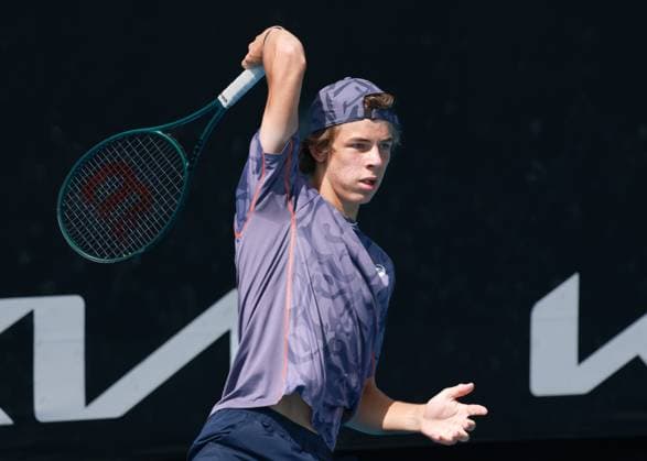Niels McDonald (GER), Jungen Einzel, Boys Singles, Australian Open 2025, Melbourne Park, Melbourne, Victoria, Australia. Copyright: xJuergenxHasenkopfx