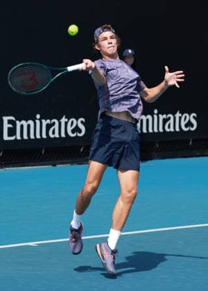 Niels McDonald (GER), Jungen Einzel, Boys Singles, Australian Open 2025, Melbourne Park, Melbourne, Victoria, Australia. Copyright: xJuergenxHasenkopfx