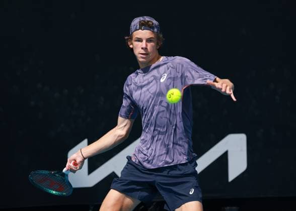 Niels McDonald (GER), Jungen Einzel, Boys Singles, Australian Open 2025, Melbourne Park, Melbourne, Victoria, Australia. Copyright: xJuergenxHasenkopfx