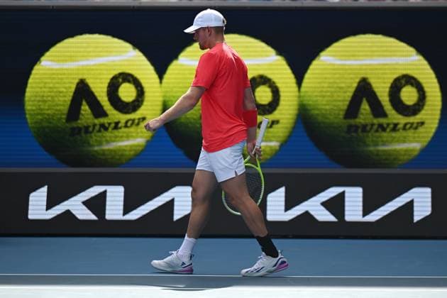 TENNIS AUSTRALIAN OPEN, Alejandro Davidovich Fokina of Spain reacts during his round four match against Tommy Paul of the USA during the 2025 Australian Open at Melbourne Park in Melbourne, Sunday, January 19, 2025. ( NO ARCHIVING, EDITORIAL USE ONLY, NO USE IN BOOKS WITHOUT CONSENT MELBOURNE VICTORIA AUSTRALIA  Copyright: xLUKASxCOCHx 20250119184930940188