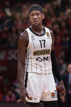 EuroLeague: EA7 Emporio Armani Olimpia Milano - Partizan Belgrade Italy, Milan, 2025 01 16: Isaac Bonga (Partizan) in center court in the 2nd quarter during basketball game EA7 Emporio Armani Milan vs Partizan Belgrade, EuroLeague 2024-2025, Round 22, Unipol Forum Milan Lombardy Italy Copyright: xFabrizioxAndreaxBertanix