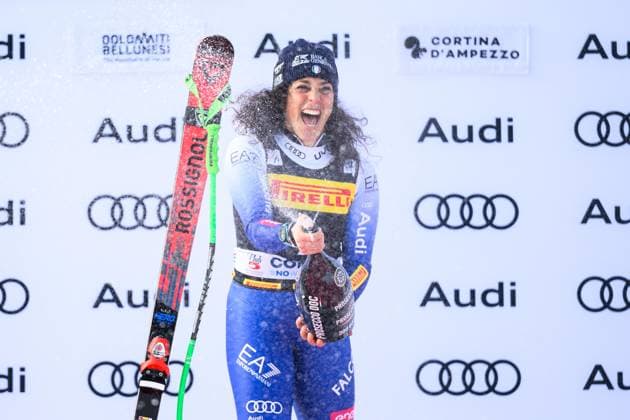 Bilder des Jahres 2025, Sport 01 Januar Sport Themen der Woche KW03 Sport Bilder des Tages ALPINE SKIING - FIS WC Cortina D Ampezzo CORTINA D AMPEZZO,ITALY,19.JAN.25 - ALPINE SKIING - FIS World Cup, Super G, ladies. Image shows Federica Brignone (ITA).  GEPAxpictures xChristianxMoser