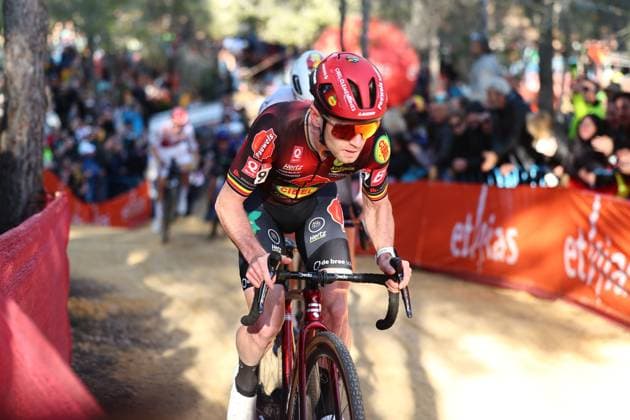 Belgian Michael Vanthourenhout pictured in action during the men s elite race at the cyclocross cycling event in Benidorm, Spain, , stage 12 14 in the UCI World Cup competition. DAVIDxPINTENS  x110722387x