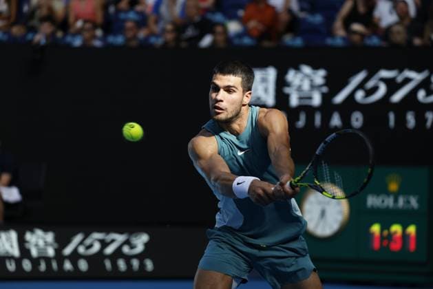 Tennis : Australie Open 2025 - Melbourne - 19 01 2025 Tennis : Australian Open 2025 - Melbourne - Carlos Alcaraz Melbourne  Copyright: xSVx