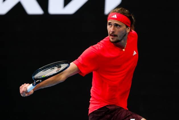 January 19, 2025: MELBOURNE, AUSTRALIA - JANUARY 19: Alexander Zverev of Germany plays Ugo Humbert of France on day eight of the 2025 Australian Open at Melbourne Park on January 19, 2025 in Melbourne, Australia. - ZUMAp121 20250119_zsp_p121_115 Copyright: xChrisxPutnamx