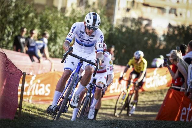 Belgian Thibau Nys pictured in action during the men s elite race at the cyclocross cycling event in Benidorm, Spain, Sunday 19 January 2025, stage 12 14 in the UCI World Cup competition. DAVIDxPINTENS  x110726812x