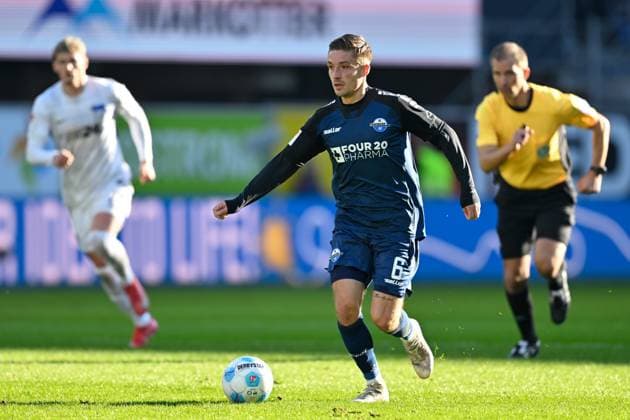 Paderborn, Home Deluxe Arena, 19.01.25, GER, Herren, 2.Bundesliga, Saison 2024-2025, SC Paderborn 07 - Hertha BSC Berlin Bild: Marvin MEHLEM (Paderborn) Only for editorial use! DFL regulations prohibit any use of photographs as image sequences and or quasi-video. NRW Deutschland